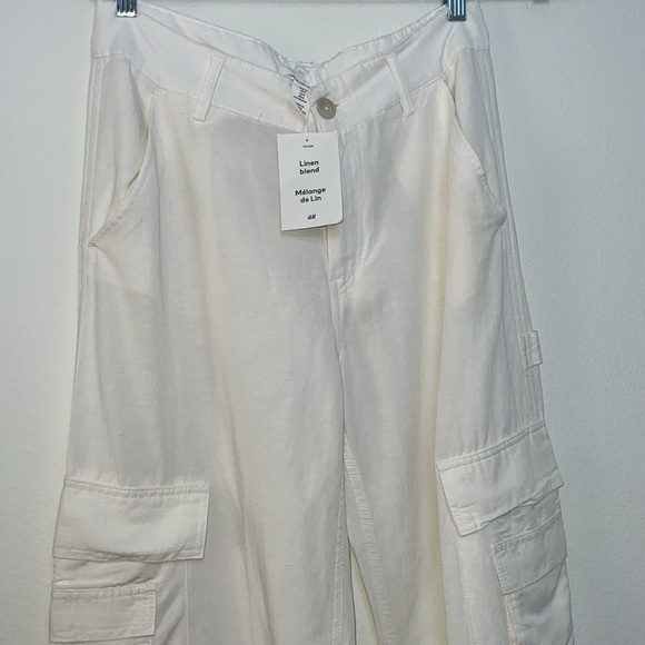 NWT H&M Women’s Wide leg High Waisted Cargo Trousers - Picture 5 of 11